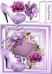 Lovely Belle Epoque Roses and Shoe