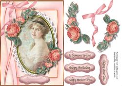Lovely Roses and Vintage Lady