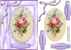 Lovely Lilac Lace and Roses