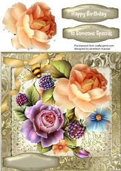 Beautiful English Roses and Fruit