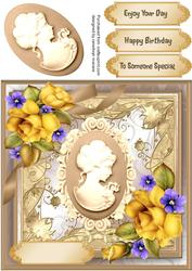 Lovely Cream Cameo and Yellow Roses