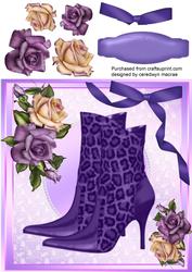 Lovely Lilac Leopard Ankle Boots