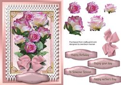 Lovely Pink and White Roses