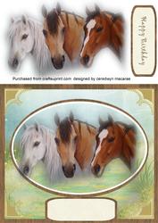 Beautiful Trio of Misted Horses