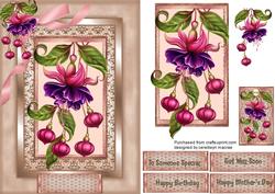 Beautiful Fushia on a Tapestry Frame