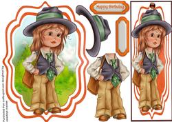 Little Miss Professor Card and Bookmarker