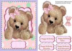 Lovely Little Stitched Fuzzy Bear