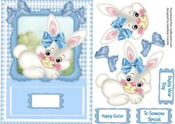 Lovely Cute Bunny in Blue