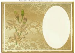 A5 Beautiful Golden Lillys Incert