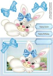 Lovely Blue Baby Bunny 