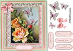 Beautiful Roses and Butterflys 8x8 App
