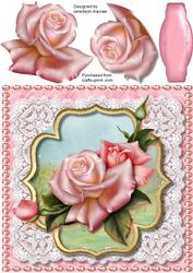 Lovely Edwardian Roses on Stunning Lace
