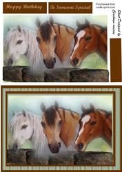 Three Beautiful Misted Horses