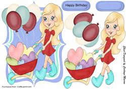 A Barrow Load of Love and Balloons , Bracket Card