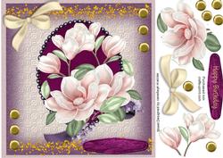 Beautiful Magnolias on a Oval Plaque
