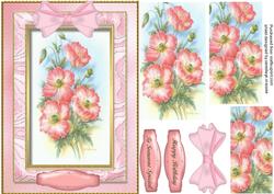 Beautiful Fleur Amour Poppys , (pyramid )