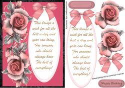 Lovely Birthday Verse and Topper Card 