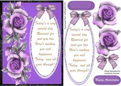 Lovely Anniversary Verse and Topper Card