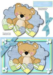 Lovely Little Snuggles Bear in Blue 