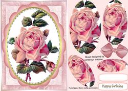 Lovely Pyramid Rose Ina Saddle Stitched Frame