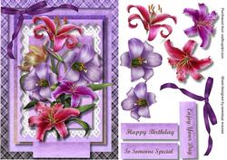 A5 Beautiful Bouquet of Lilac Lillys 