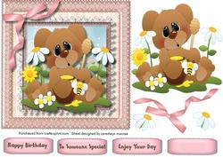 Lovely Honey Bear and Bee