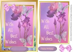 Lovely Irises with All Best Wishes 