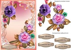 Lovely Camellias in a Ornate Frame