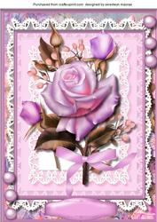 Lovely Lilac Roses and Pearls