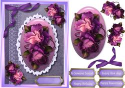 Beautiful Autumn Roses in a Ornate Frame 