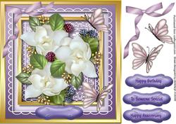 Lovely Magnolias , Fruit and Butterflys