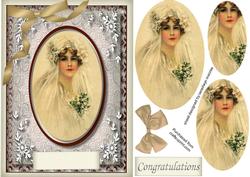 Beautiful Vintage Wedding Bride, ( Pyramid )