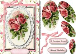 Beautiful Roses and Butterfly Lace ,pyramid