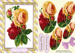 Lovely Floral Roses in Pyramid .