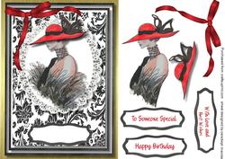 Elegant Lady in a Red Hat 
