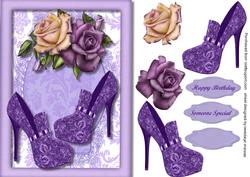 Beautiful Lilac Shoes and Roses