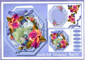 Lovely 8x8 Octagonal Mini Kit Floral Roses