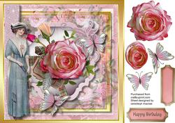 Lovely Vintage Roses Lady