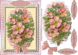 Lovely Petunias on Lace