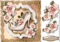 Champagne Roses and Shoe