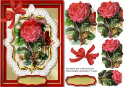 Beautiful Red Rose in a Bracket Pyramid