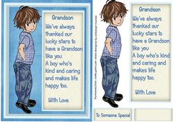 Birthday Grandson with Verses .