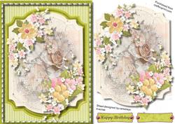 Lovely Spring Flowers in a Bracket Frame