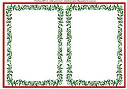 A5 Holly Incert with Red Boarder