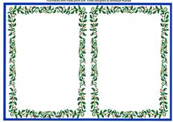 A5 Holly Incert Blue Boarder