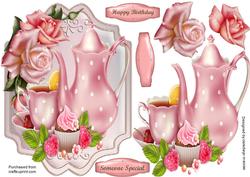 Lovely Teatime Roses in Pink
