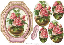 Lovely Octagonal Frame and Roses