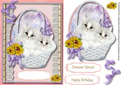 Lovely Kitties in a Basket