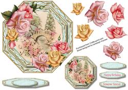 Lovely Easwl or Topper Octagonal Cottage Scene