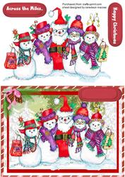 Santa and the Red Hat Snowmen